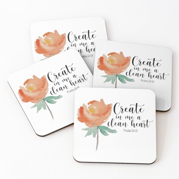 Item preview, Create in me a clean heart of God psalm 51:10 designed and sold by Rebecca Randle.
