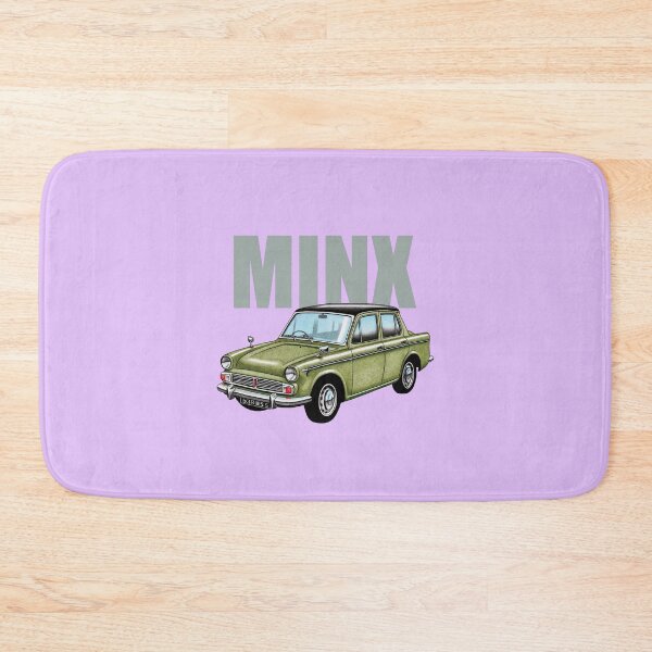 Item preview, Hillman Minx Illustration (on lilac) with text designed and sold by Retroblast.