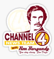Channel 4 News Team with Ron Burgundy! Sticker