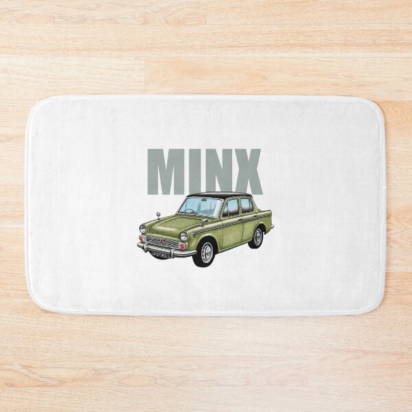 Item preview, Hillman Minx Illustration (on white) with text designed and sold by Retroblast.