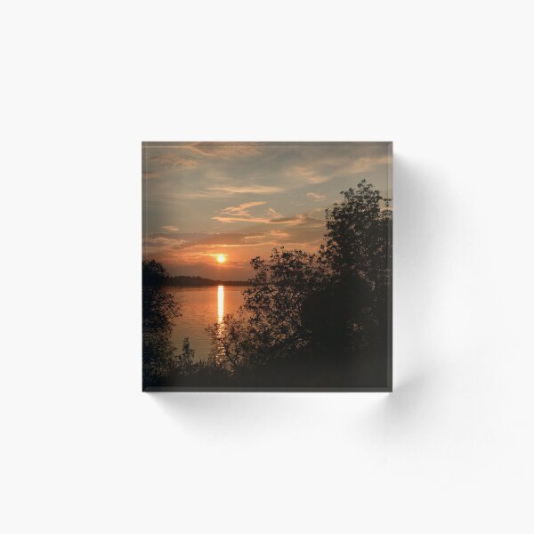 Prairie Sunset 3 Acrylic Block