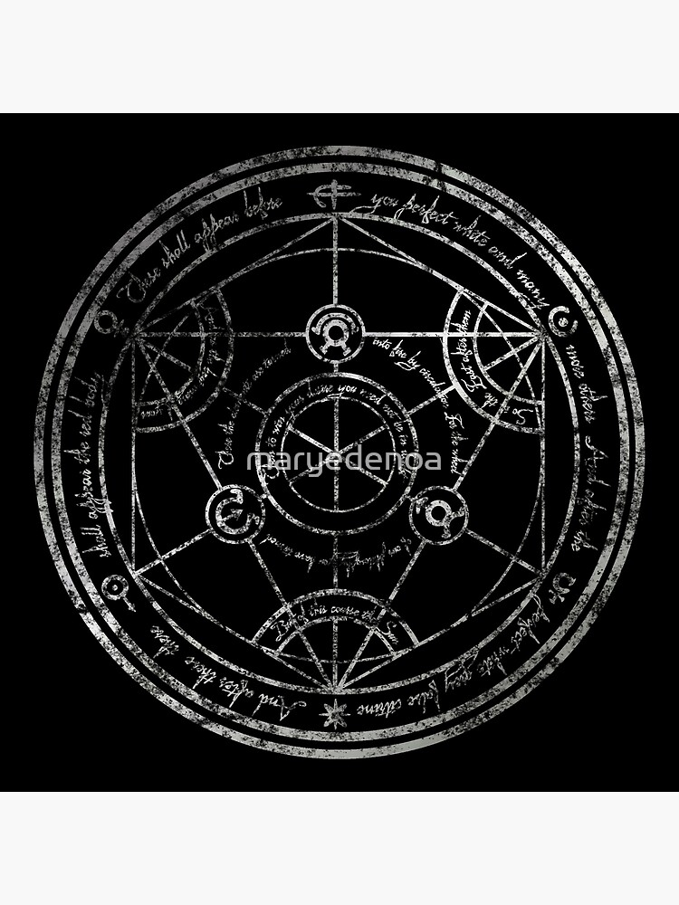 Human Transmutation Circle - silver grunge by maryedenoa