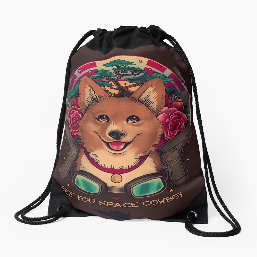 See You Space Cowboy Drawstring Bag