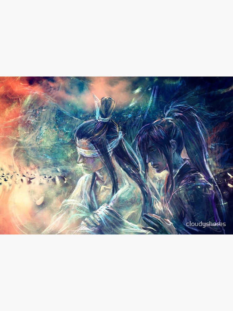 Xuexiao In Front Of A Masterpiece Art Board Print By Cloudyshores Redbubble