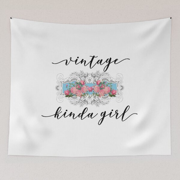 Item preview, Vintage Kinda Girl with Old Roses on Ornate Scroll Work designed and sold by RosalieReeves.