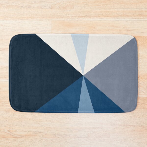Item preview, Retro blue geometric triangle pattern designed and sold by by-jwp.