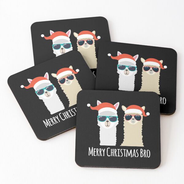 Item preview, Merry Christmas Bro Gift For Llama Lover print designed and sold by BUBLTEES.