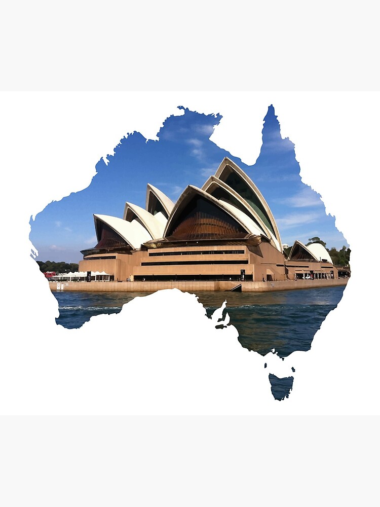 Australia with Sidney's opera house by liesjes