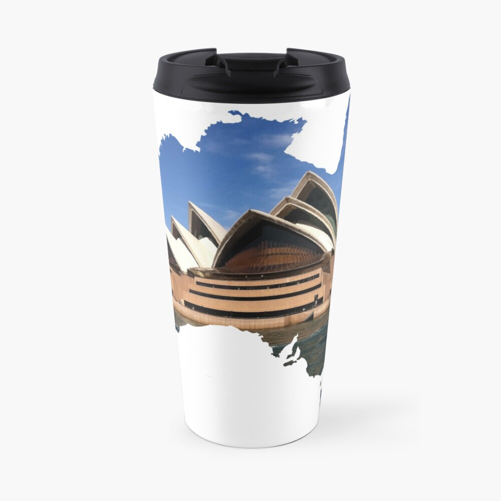 Australia with Sidney's opera house Travel Mug