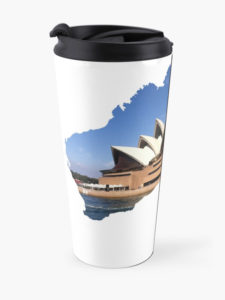 Alternate view of Australia with Sidney's opera house Travel Mug