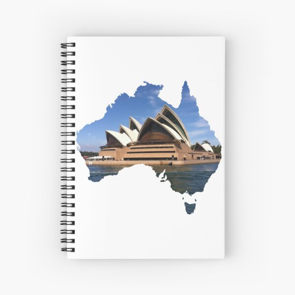 Australia with Sidney's opera house Spiral Notebook