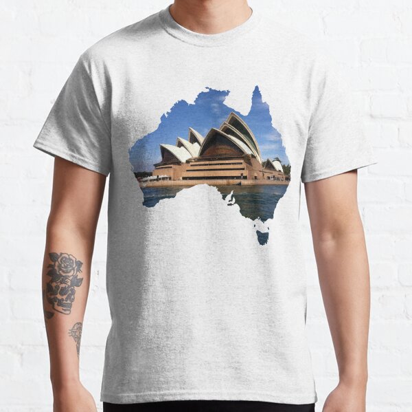 Australia with Sidney's opera house Classic T-Shirt