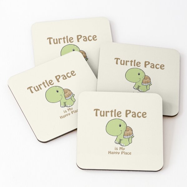Item preview, Turtle Pace is my Happy Place Cute Cartoon Turtle designed and sold by Hedgie Designs.