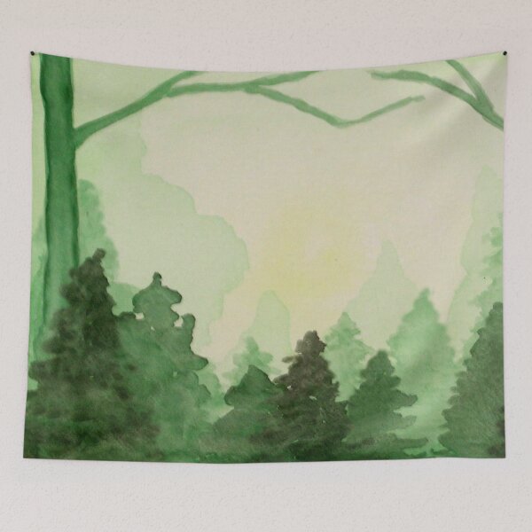 Item preview, A Green Forest Watercolor designed and sold by AnnbleBee.