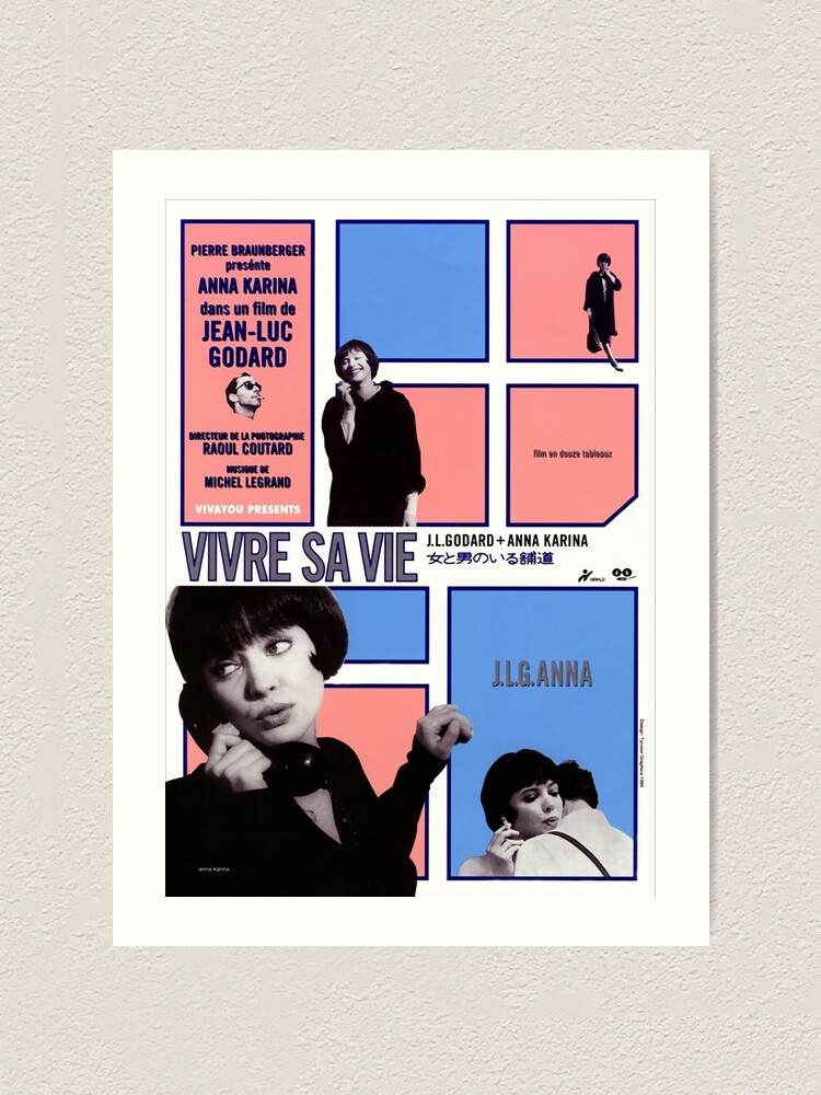 Jean-luc Godard movie poster print 3 1962 Film en douze tableaux Vivre sa vie