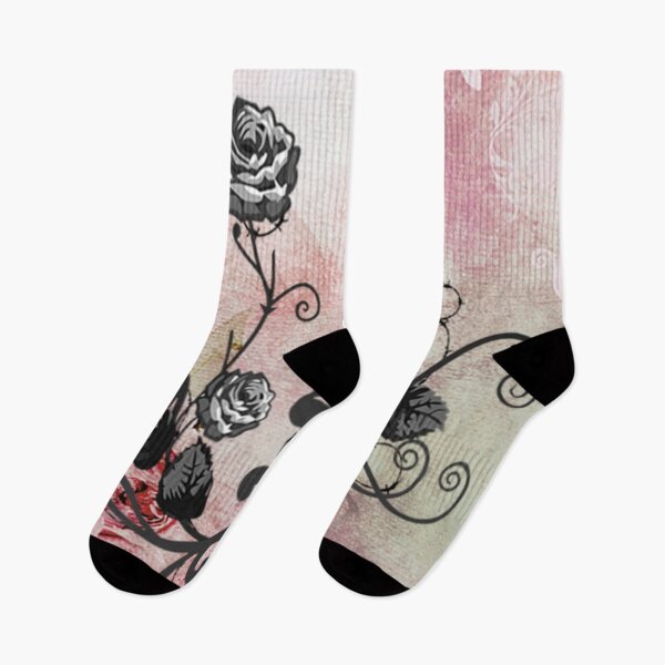 Item preview, Pink Roses Scroll Graphic Design Thorn & Rose designed and sold by Cute & Sassy Custom Gifting Boutiques.