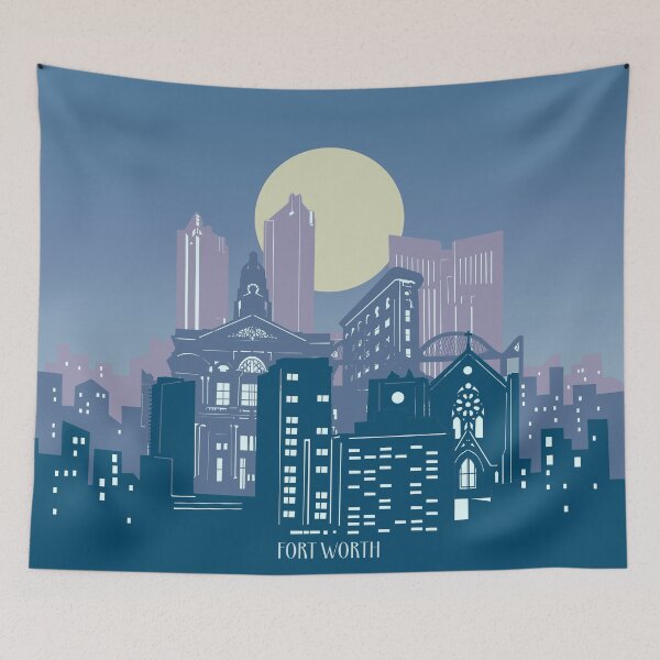 Item preview, fort worth skyline designed and sold by BekimART2.