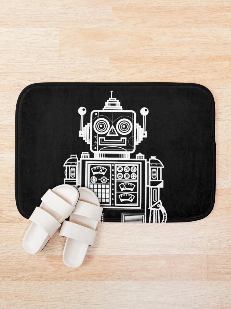 Vintage Robot Sticker for Sale by wottoart