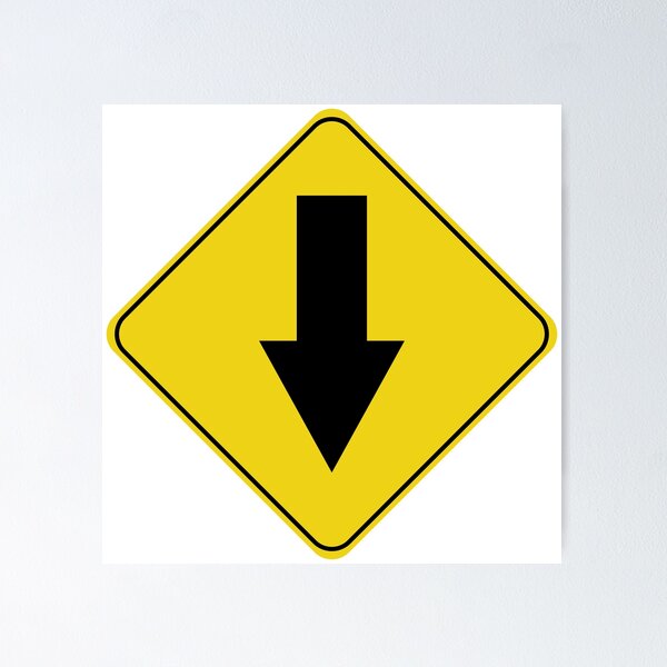 Item preview, Caution Road Sign Down Arrow designed and sold by Shanestillz.