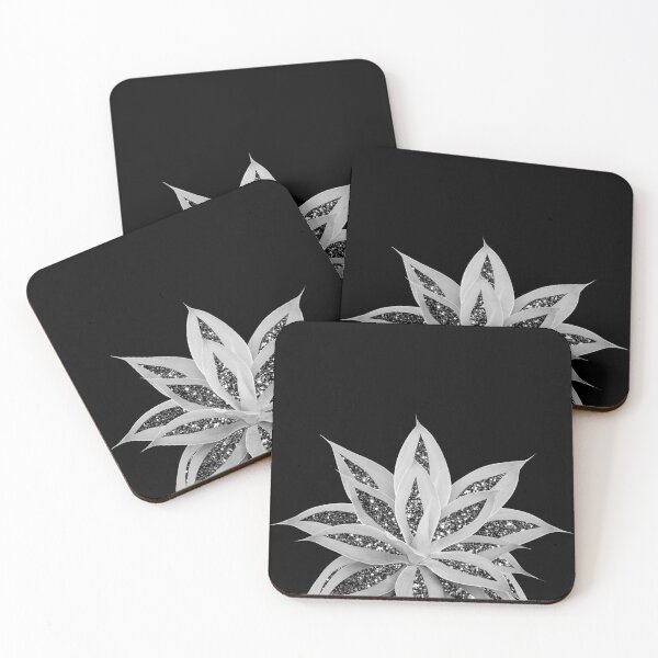 Item preview, Gray Agave with Black Silver Glam #2 (Photo of Glitter Only - Not Reflective) designed and sold by Anita's & Bella's Art.