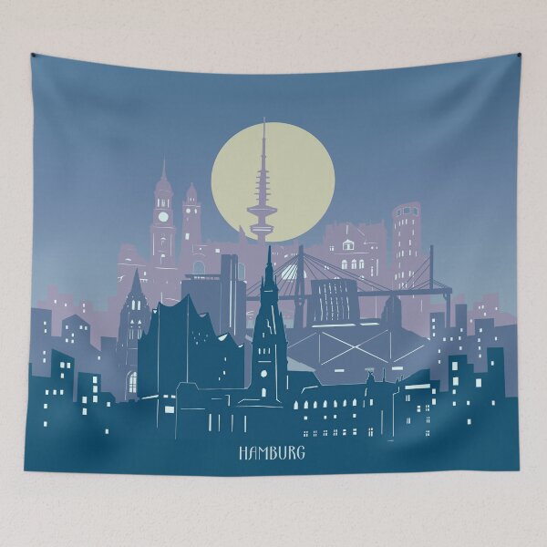Item preview, hamburg skyline designed and sold by BekimART2.