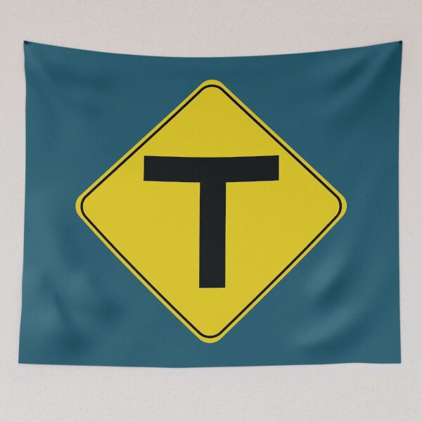 Item preview, Caution Road Sign T Intersection designed and sold by Shanestillz.