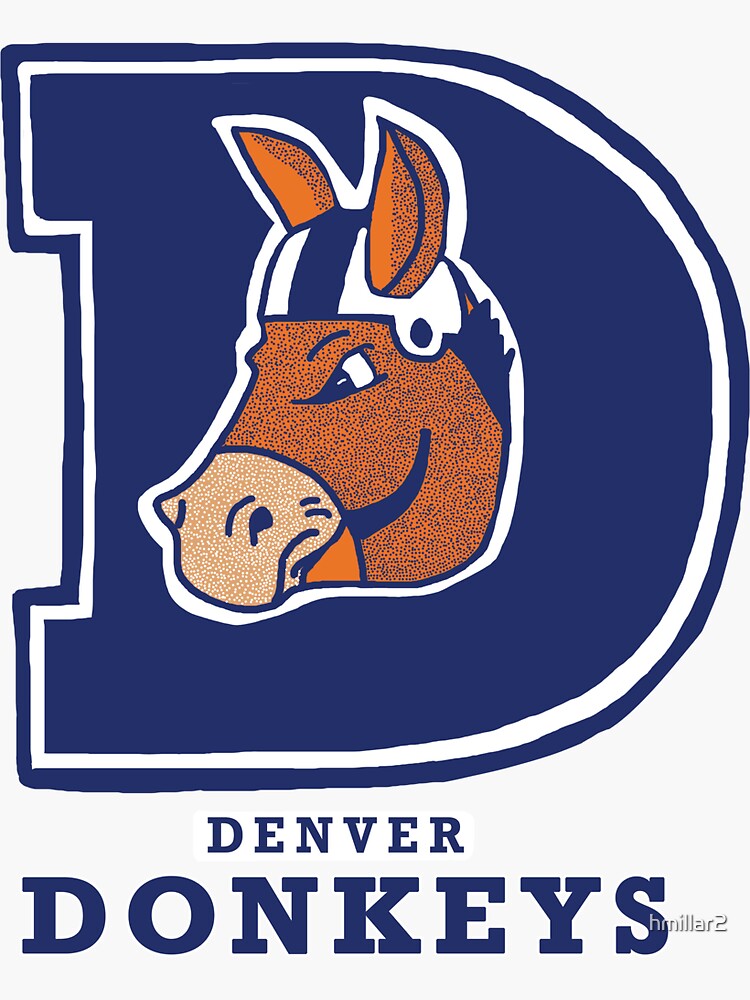 Denver Broncos Barrel Man T-shirt design Sticker for Sale by Stayfrostybro