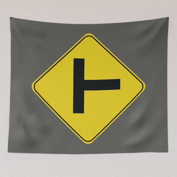 Item preview, Caution Road Sign Three Way Intersection designed and sold by Shanestillz.