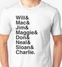 The Newsroom - First Names (Black text) Unisex T-Shirt