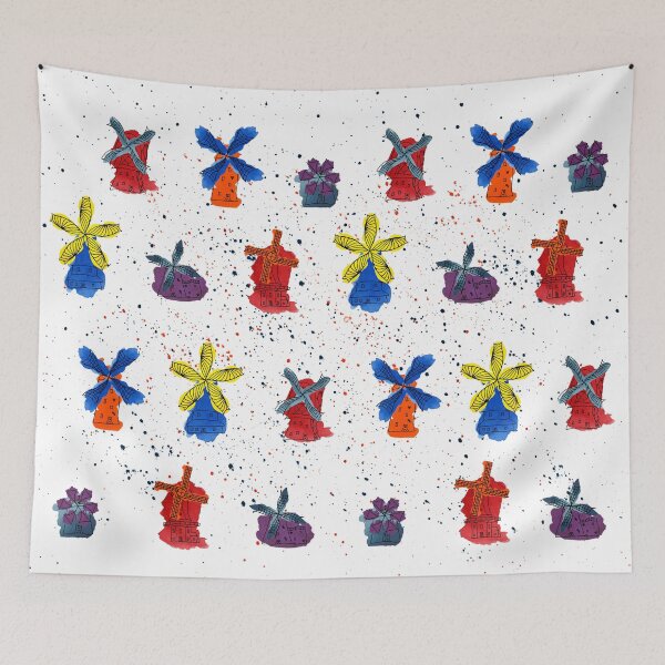 Item preview, Windmills in watercolors from different, not necessarily historical, epochs designed and sold by naitiri.