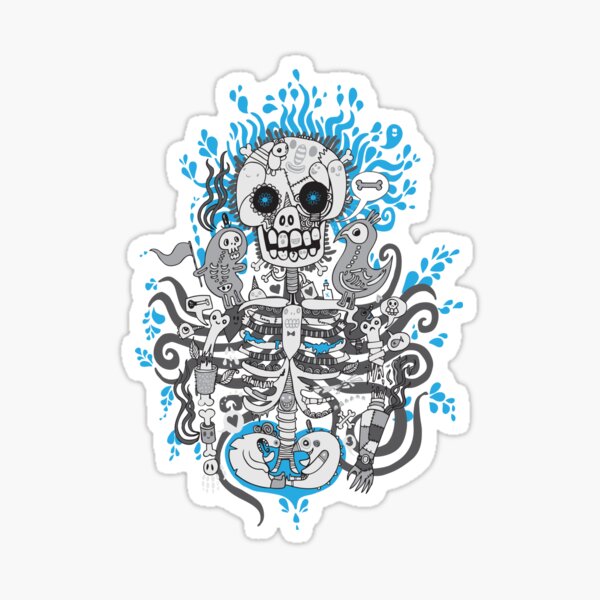 Skeleton Man Sticker