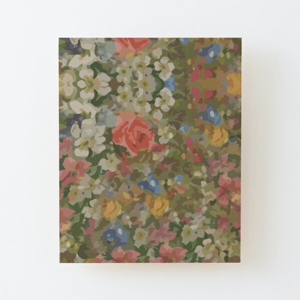 Pretty. Odd. Flowers Painting Wood Mounted Print