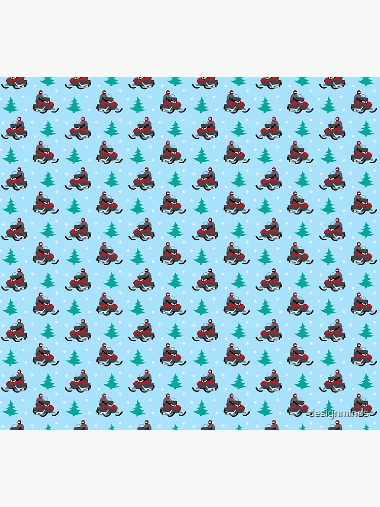 Disover Snowmobile Pattern (red) Socks