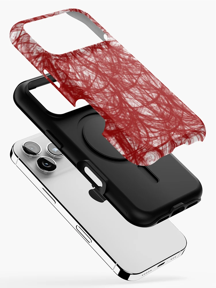 Thumbnail 2 of 4, iPhone Case, Red Thread Pattern designed and sold by Poetic Patterns Studio.