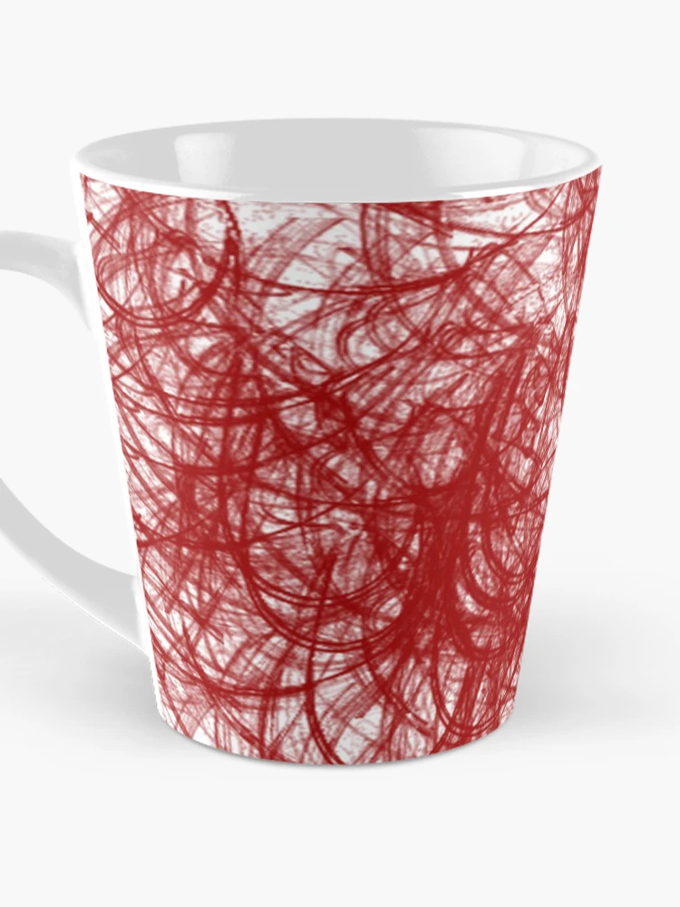 Thumbnail 3 of 4, Coffee Mug, Red Thread Pattern designed and sold by Poetic Patterns Studio.