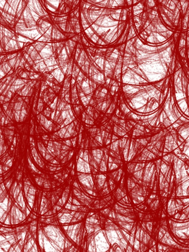 Thumbnail 3 of 3, Scarf, Red Thread Pattern designed and sold by Poetic Patterns Studio.