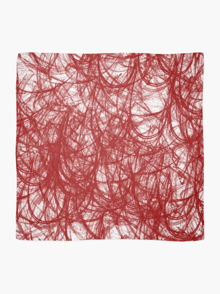 Thumbnail 2 of 3, Scarf, Red Thread Pattern designed and sold by Poetic Patterns Studio.