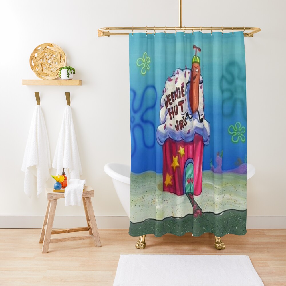 "Spongebob Squarepants Weenie Hut Jr." Shower Curtain for Sale by