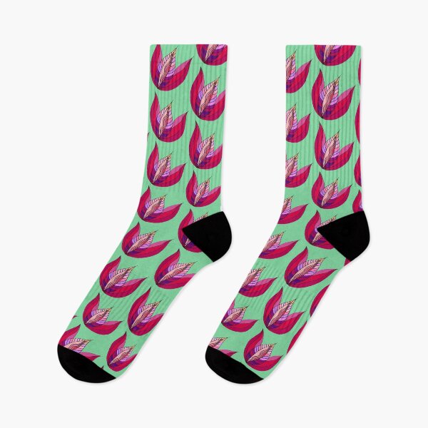 Item preview, Purple Tulip Pattern on Mint Green Background designed and sold by CarolineLembke.