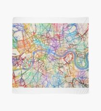 London England Street Map Scarf