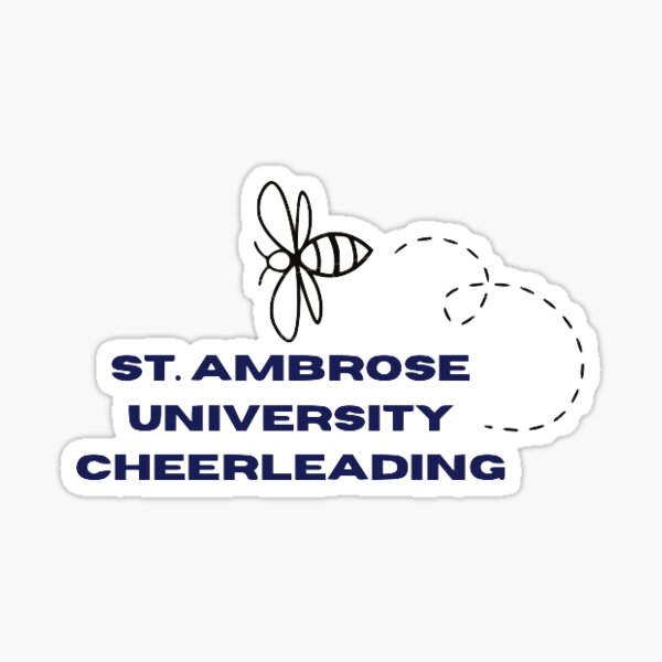 St Ambrose University Cheerleading Sticker