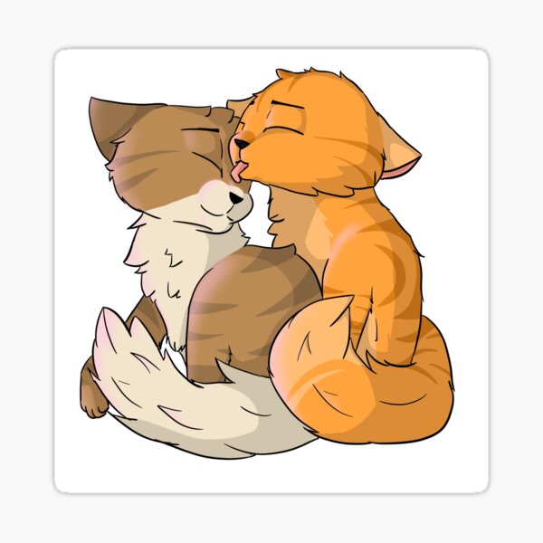 Leafpool- und Squirrelflight-Kriegerkatzen Sticker