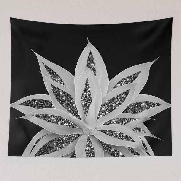 Item preview, Gray Agave with Black Silver Glam #2 (Photo of Glitter Only - Not Reflective) designed and sold by Anita's & Bella's Art.