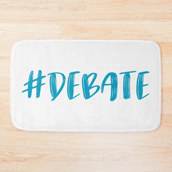 Item preview, hashtag #Debate in light blue with brushed letters designed and sold by AllShirts21.