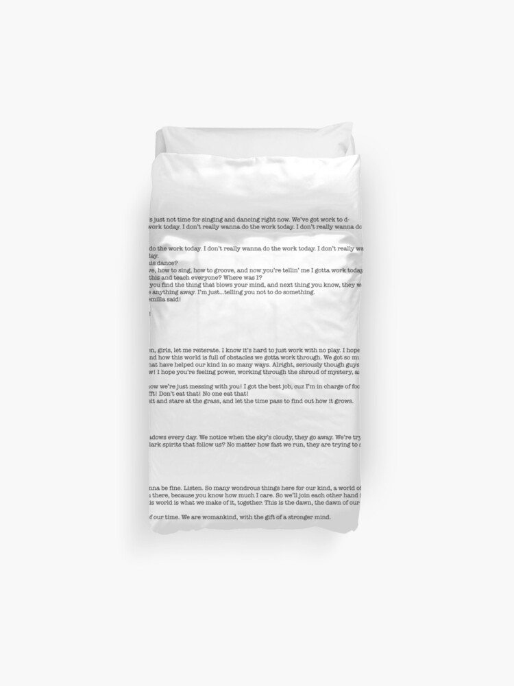 We Got Work To Do Lyrics Duvet Cover By Thewitchempress Redbubble