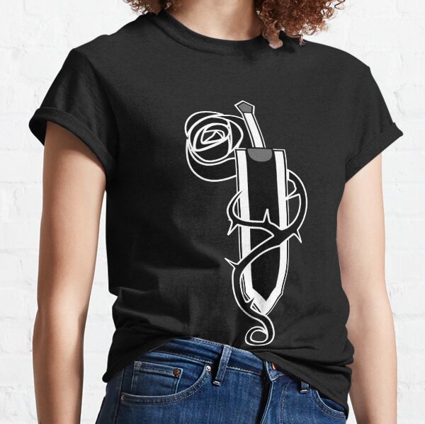 Slayers 'n' Roses - Black and White Classic T-Shirt