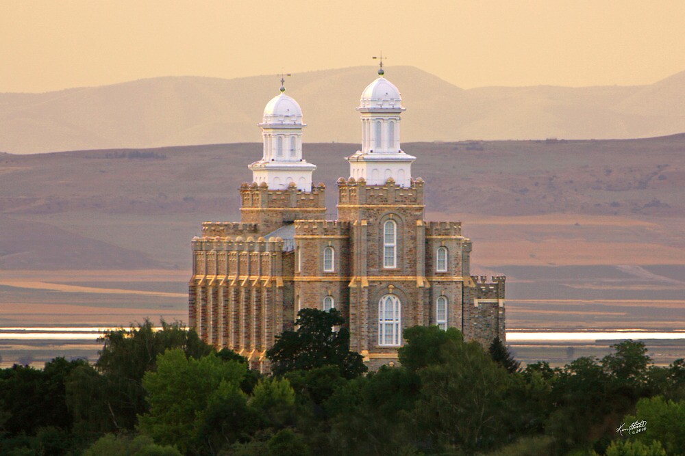 “Logan Temple at Dusk 20x30” by Ken Fortie | Redbubble