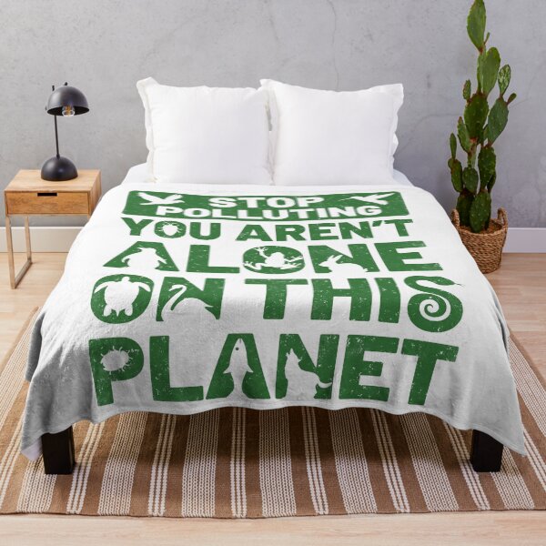Item preview, Stop Pollution, save the Earth. Protect wildlife slogan designed and sold by Zagach Letters.
