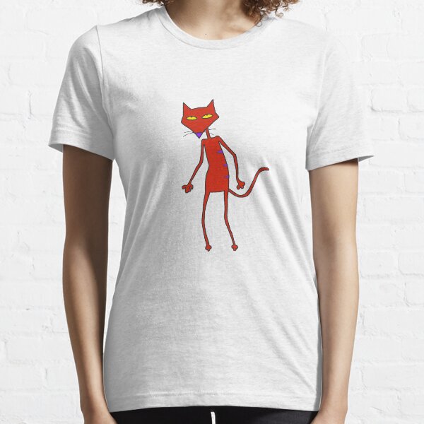 Courage The Cowardly Dog Katz Red Cat Essential T-Shirt