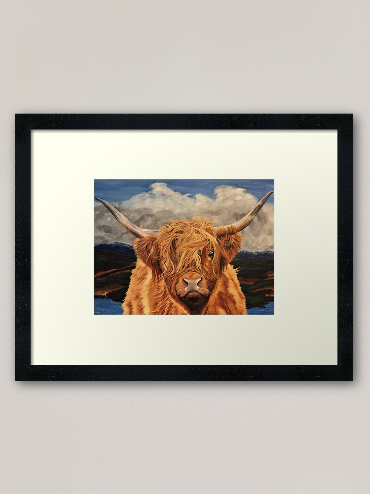 Thumbnail 1 of 7, Framed Art Print, Highland Cow - Wall Art designed and sold by EuniceWilkie.